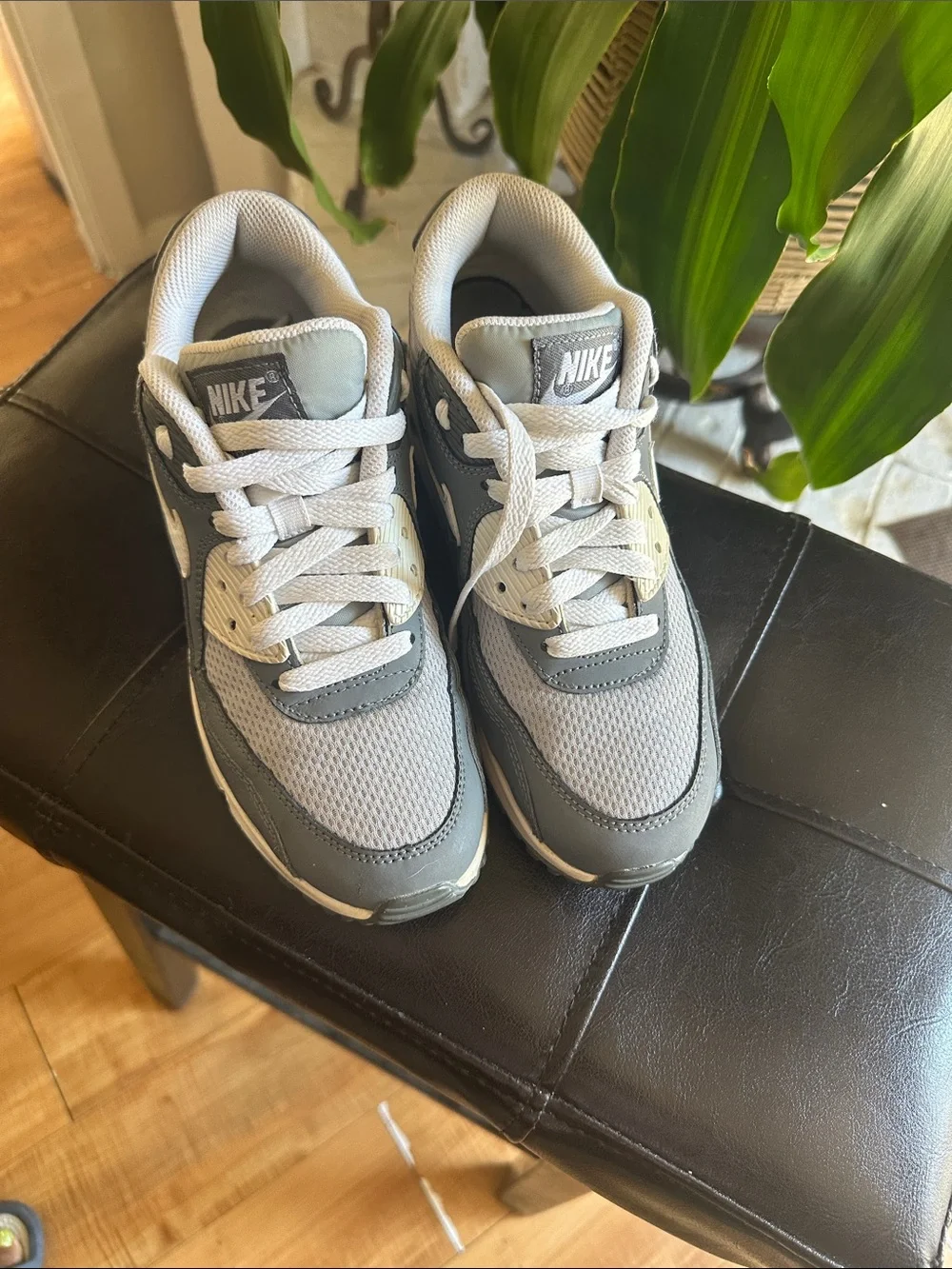 Nike Gray and White Air Max Sneakers
